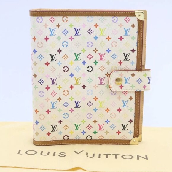 LOUIS VUITTON Multicolor Agenda GM Day Planner Cover White - Picture 1 of 16